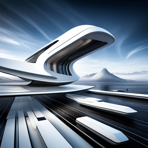 futuristic design, high-tech sci-fi, AI-controlled, carbon-fiber components, asymmetrical shapes, holographic technology, neon lighting, levitation, dynamic movement, chrome-plated accents, jet-inspired, transparent and modular construction, fast speed
