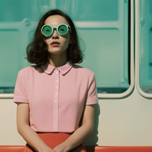 Whimsical, Pastel colors, Quirky, Futuristic, Retro-futuristic, Unconventional romance, Surreal, High-angle shots, Symmetrical, Quaint, Eccentric characters, Clever dialogue, Futuristic technologies,  Personalities, Playful, Nostalgic, Emotional, Melancholic, Distinctive cinematography, Intimacy, Futuristic Operating System