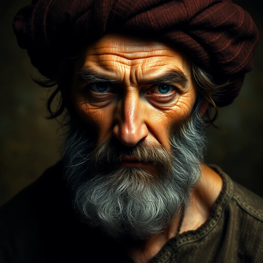 realism, hyper-detailed, classic portraiture, chiaroscuro lighting, rich textures, vibrant colors, emotional depth, Ansel Adams influence, impressionistic undertones, Renaissance era, dynamic composition, naturalism, fine art photography, intricate details, historical ambiance, evocative expression, subdued shadows, subtle highlights, organic forms, narrative storytelling, timeless elegance