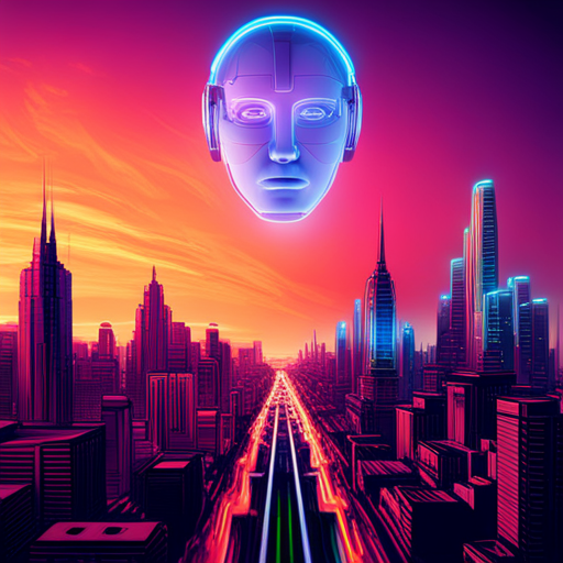 futurism, cyberpunk, dystopian, artificial intelligence, technological singularity, humanoid robots, post-human, neon lights, glitch art, code, circuit boards, virtual reality, immersive environments, data visualization, motion graphics, technological evolution