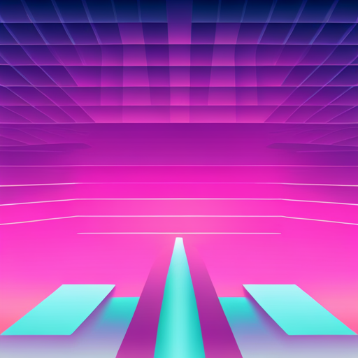 retro-futurism, vector-art, abstract, pastel-colors, geometric-shapes, futuristic, technology, sci-fi, 80s, digital, neon-lights, chrome, neon-pink, vaporwave, 1980s-aesthetics, minimalism