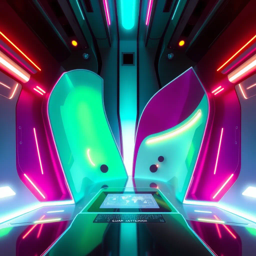 futuristic technology, sleek design, vibrant colors, abstract forms, dynamic composition, high contrast, glossy textures, modernism, Bauhaus influence, illuminated screen, ergonomic shapes, cutting-edge innovation, virtual reality, intricate circuitry, global connectivity, minimalist aesthetics, glowing neon accents, innovative communication, surreal, digital age, interactivity, hyper-realism, technological evolution