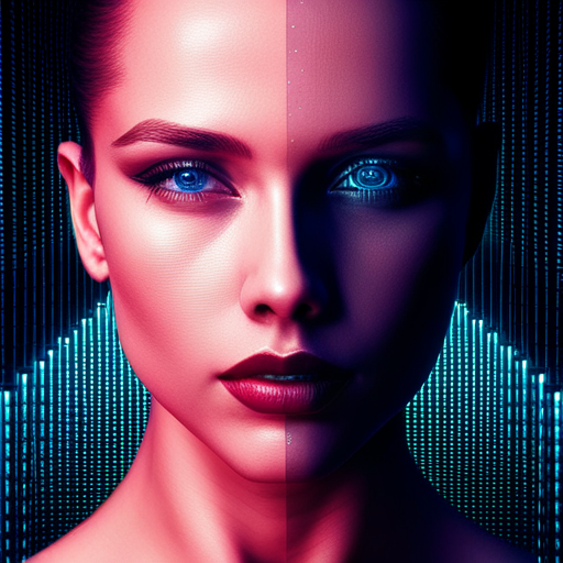 neon, cyberpunk, glitch, artificial intelligence, futurism, digital identity, data visualization, dark ambient, tech noir, augmented reality, screen displays, code, matrix, machine learning, algorithmic art, data input/output, robotic aesthetics, pixelated, motion graphics, cyberculture